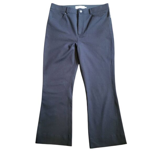 MM Lafleur Jeans Women's 12 Black Archie Better than Denim Cotton Flare - Picture 2 of 5